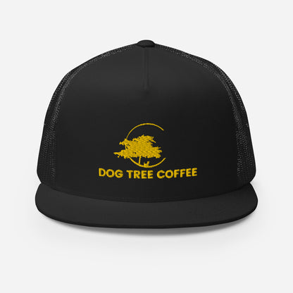 Trucker Hat Black - Dog Tree Logo Gold