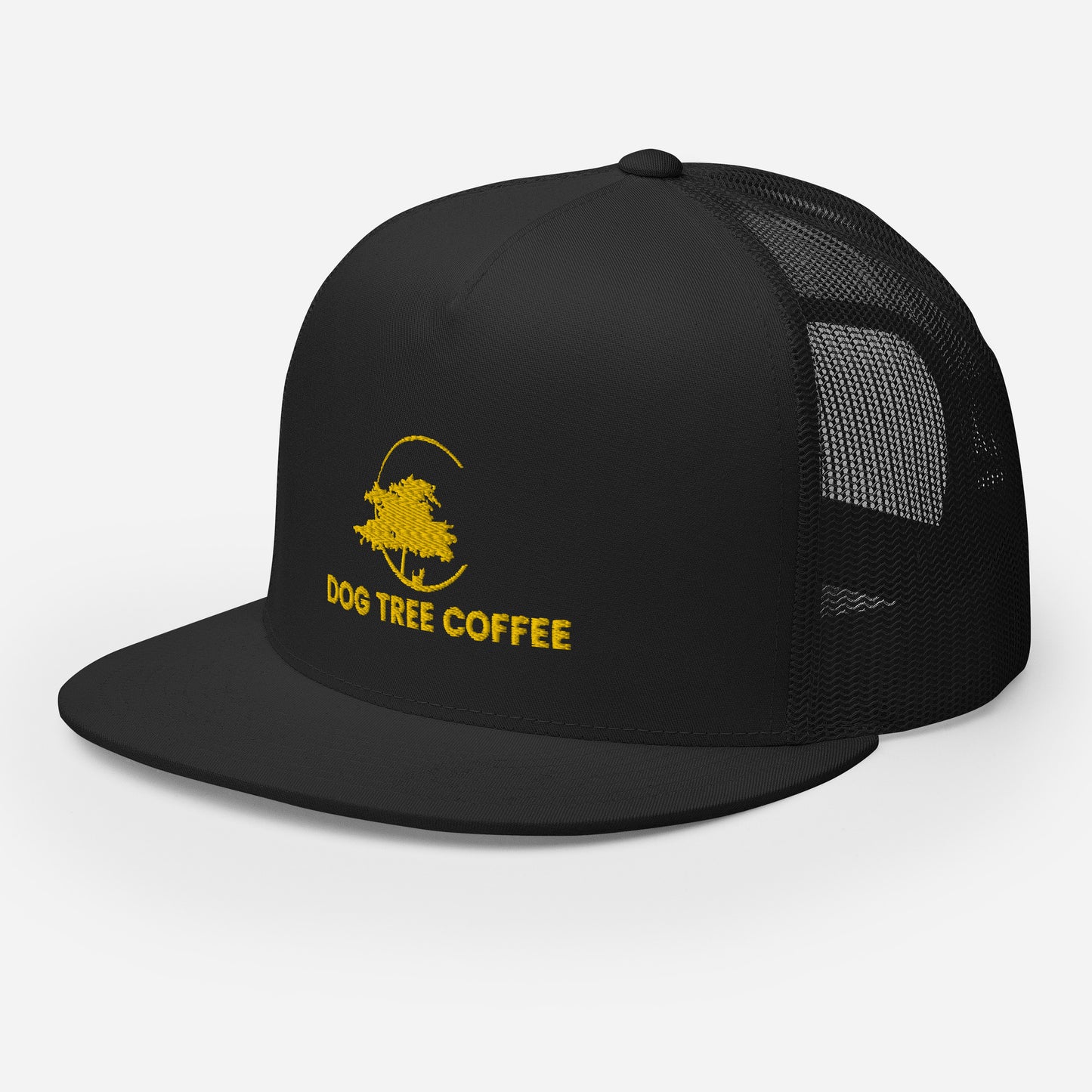 Trucker Hat Black - Dog Tree Logo Gold