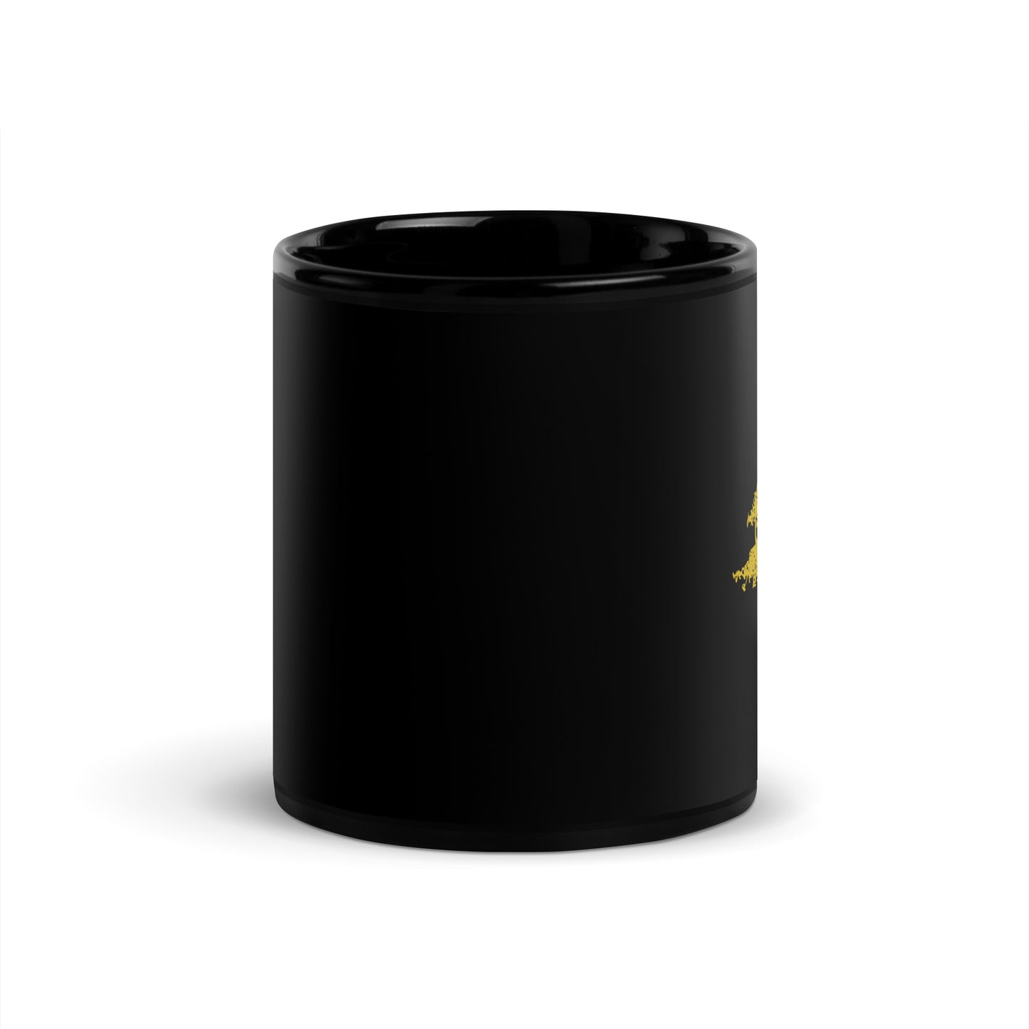 Black Glossy Mug - Dog Tree Logo Only Gold