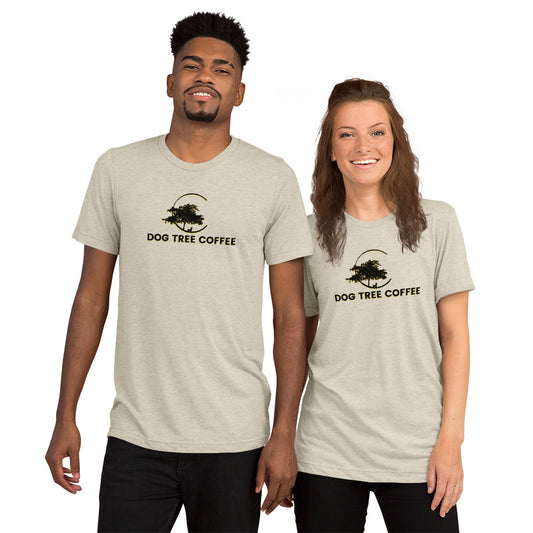 Short Sleeve Tee - Tri-Blend - Dog Tree Logo - Black/Gold