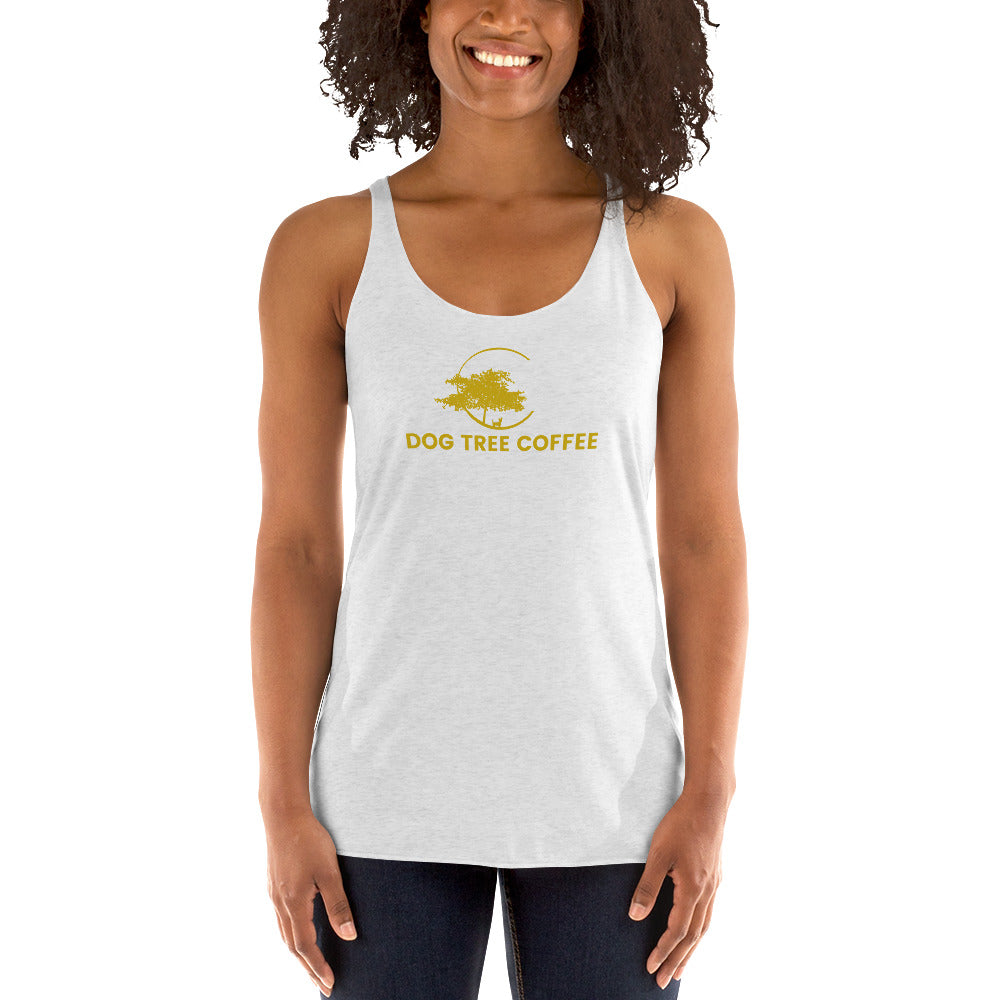 Women's Racerback Tank - Dog Tree Logo Gold