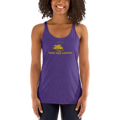 Women's Racerback Tank - Dog Tree Logo Gold