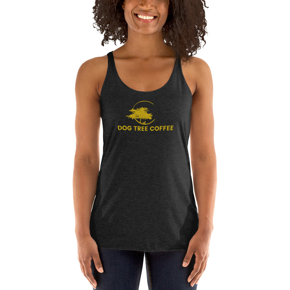 Women's Racerback Tank - Dog Tree Logo Gold