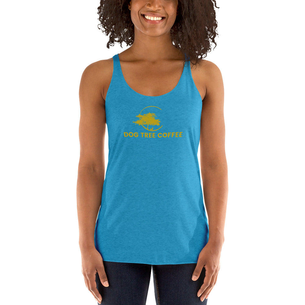 Women's Racerback Tank - Dog Tree Logo Gold